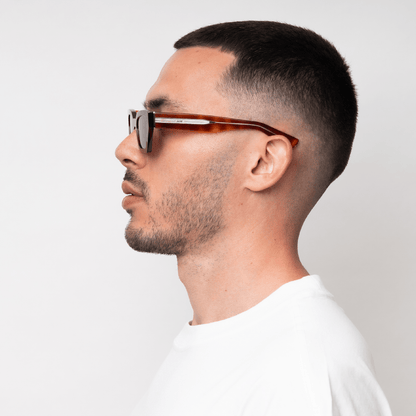 LUNA Bold Square Havana Tortoise Sunglasses by Messy Weekend