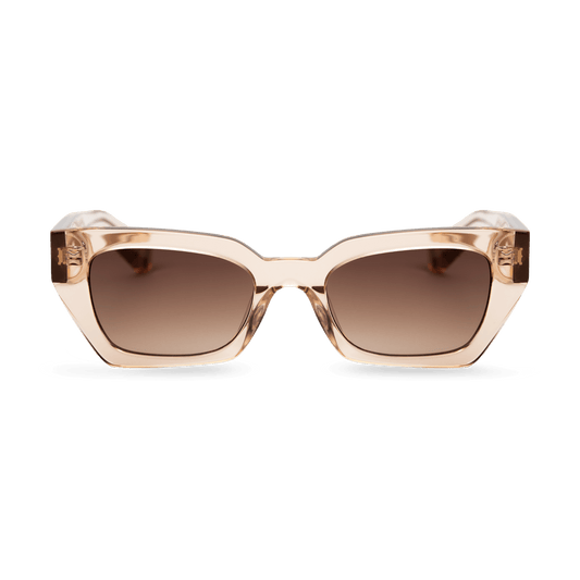 LUNA Bold Square Champagne Brown Sunglasses by Messy Weekend