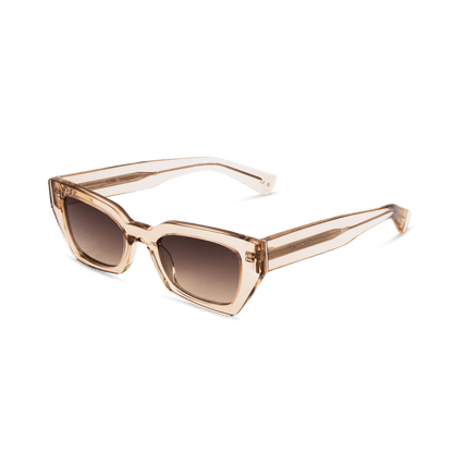 LUNA Bold Square Champagne Brown Sunglasses by Messy Weekend