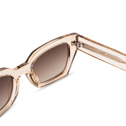 LUNA Bold Square Champagne Brown Sunglasses by Messy Weekend
