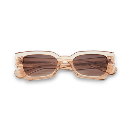 LUNA Bold Square Champagne Brown Sunglasses by Messy Weekend