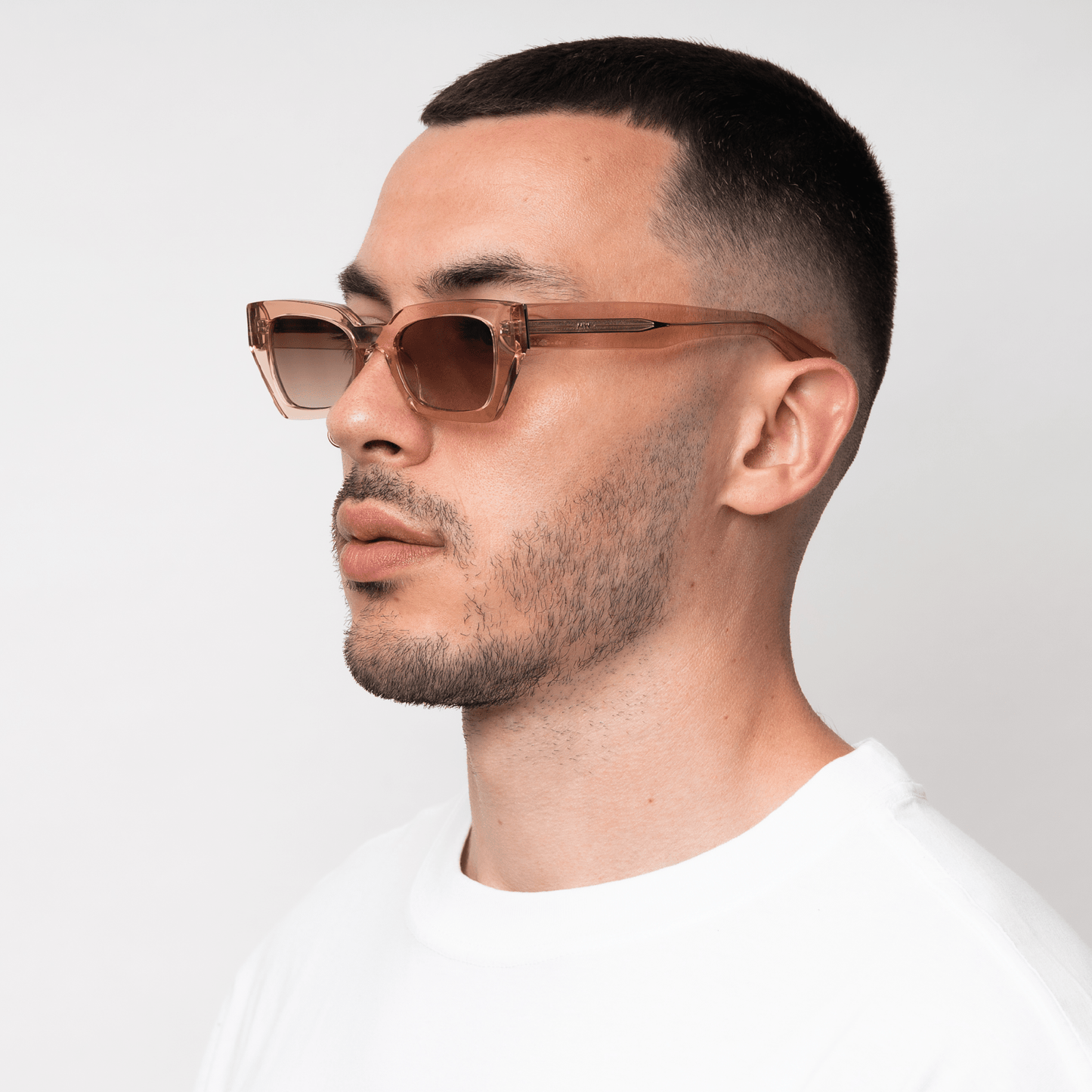 LUNA Bold Square Champagne Brown Sunglasses by Messy Weekend