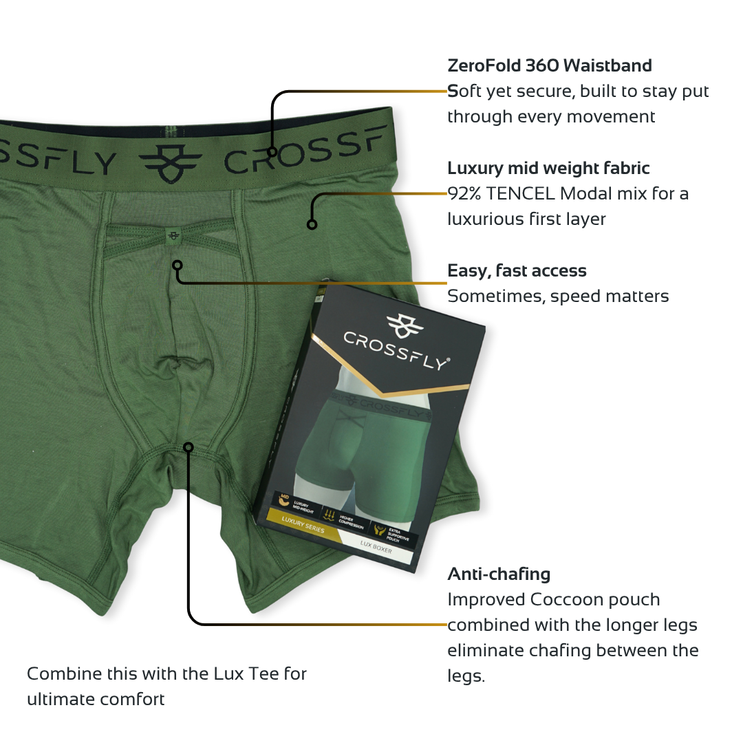 Lux Men's 4" Trunks - Olive/Black