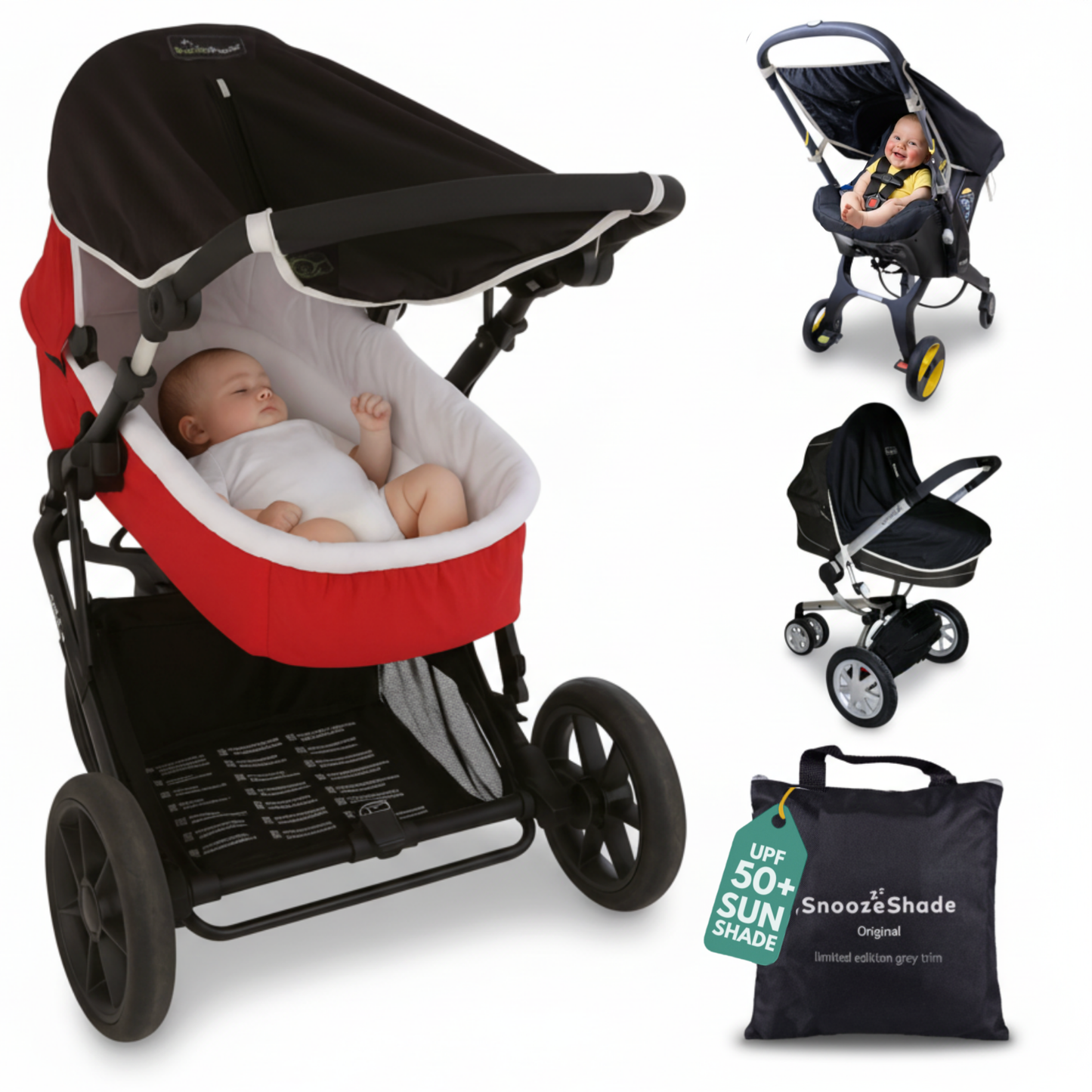 SnoozeShade Original: sun and sleep shade for carrycots, prams and bassinets
