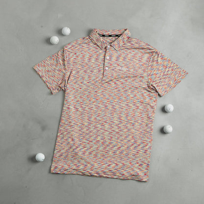Space-Dye Red Polo