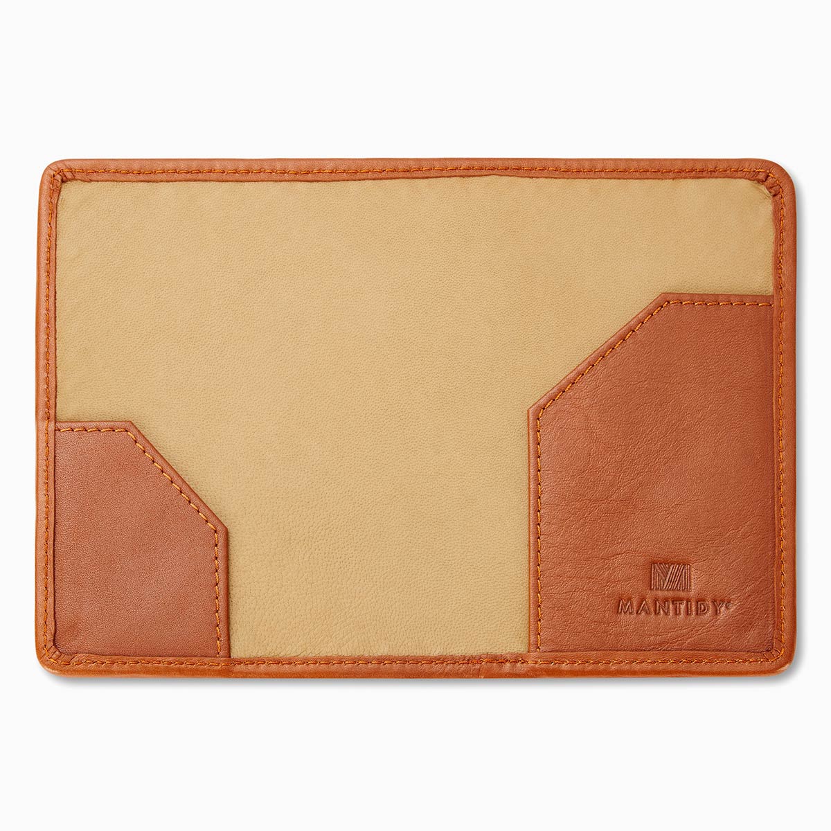 Handwoven Passport Holder, Tan: Herringbone Cover