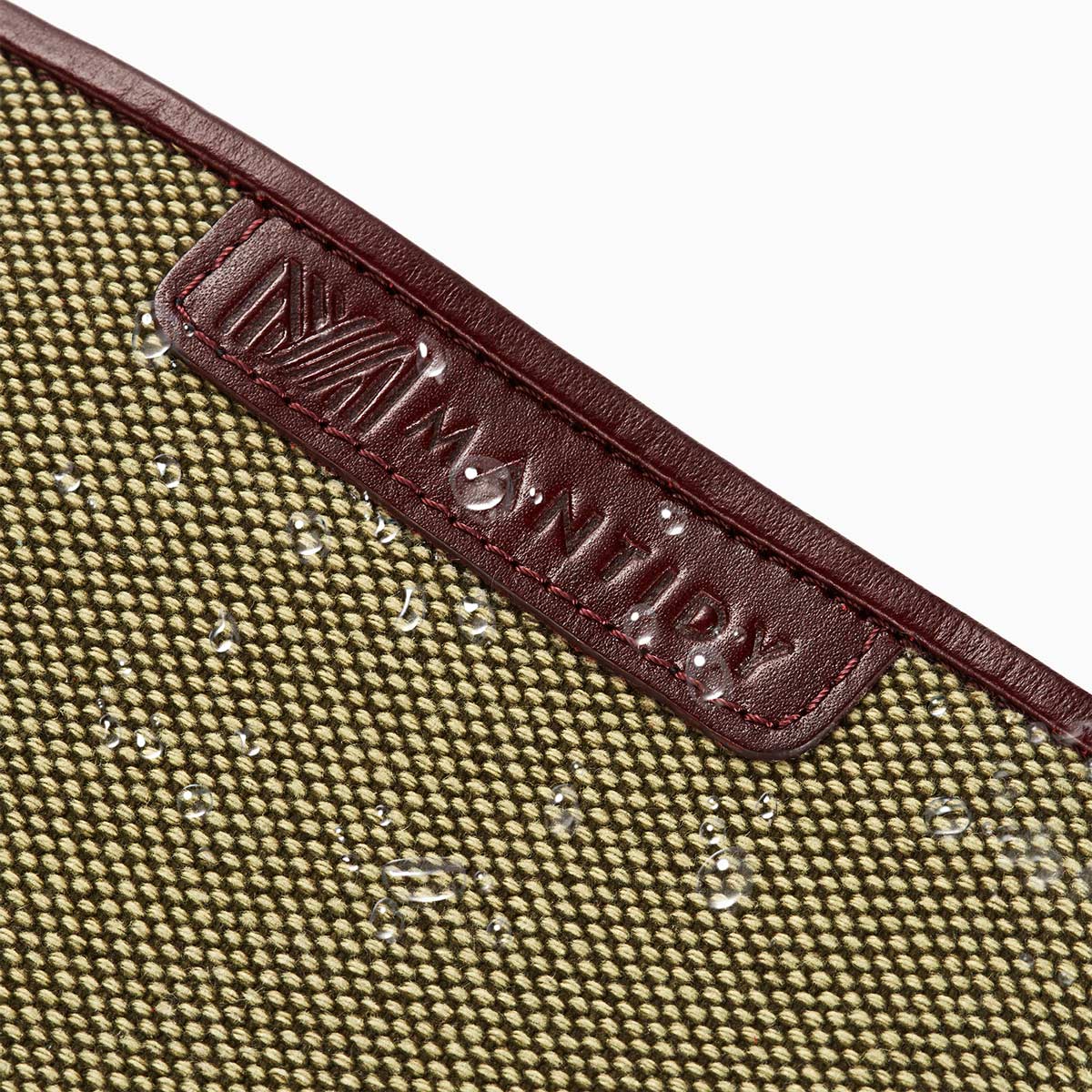 Herringbone Toiletry Wash Roll, Bordeaux Red