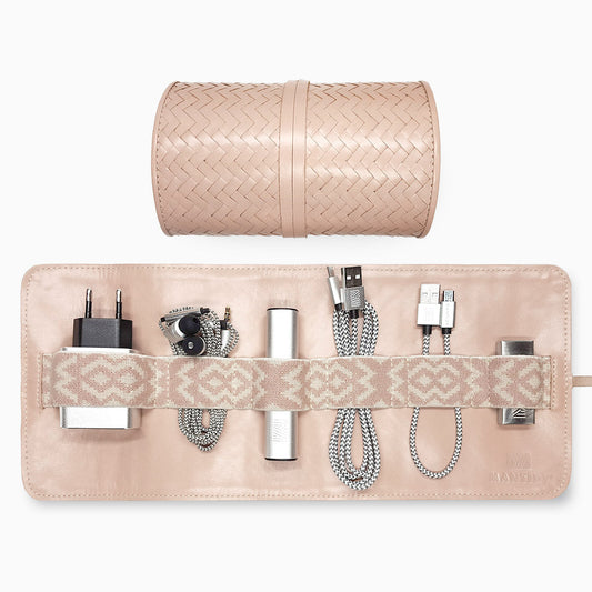 Herringbone TechRoll, Dusty Pink