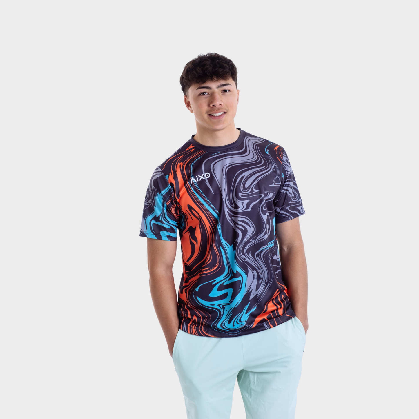 Aixo Chrome Mens T Shirt Lilac