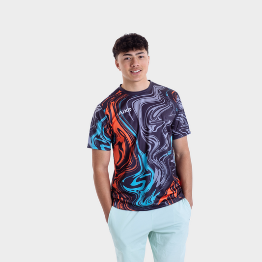 Aixo Chrome Mens T Shirt Graphite