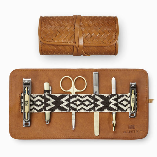 Herringbone Grooming Roll, Tan