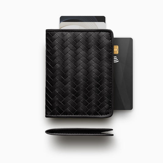 Herringbone Wallet, Black
