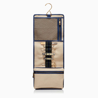 MANTIDY x KONMARI Wash Roll Toiletry Bag, Blue