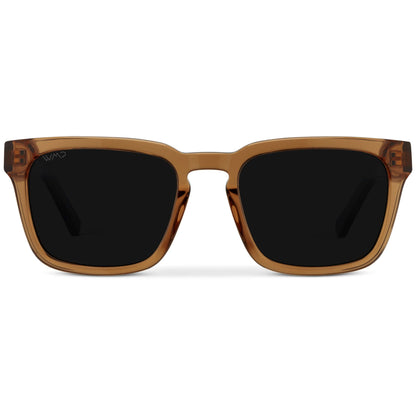 MAVERICK Men's Square Sunglasses in Crystal Brown by WMP Eyewear