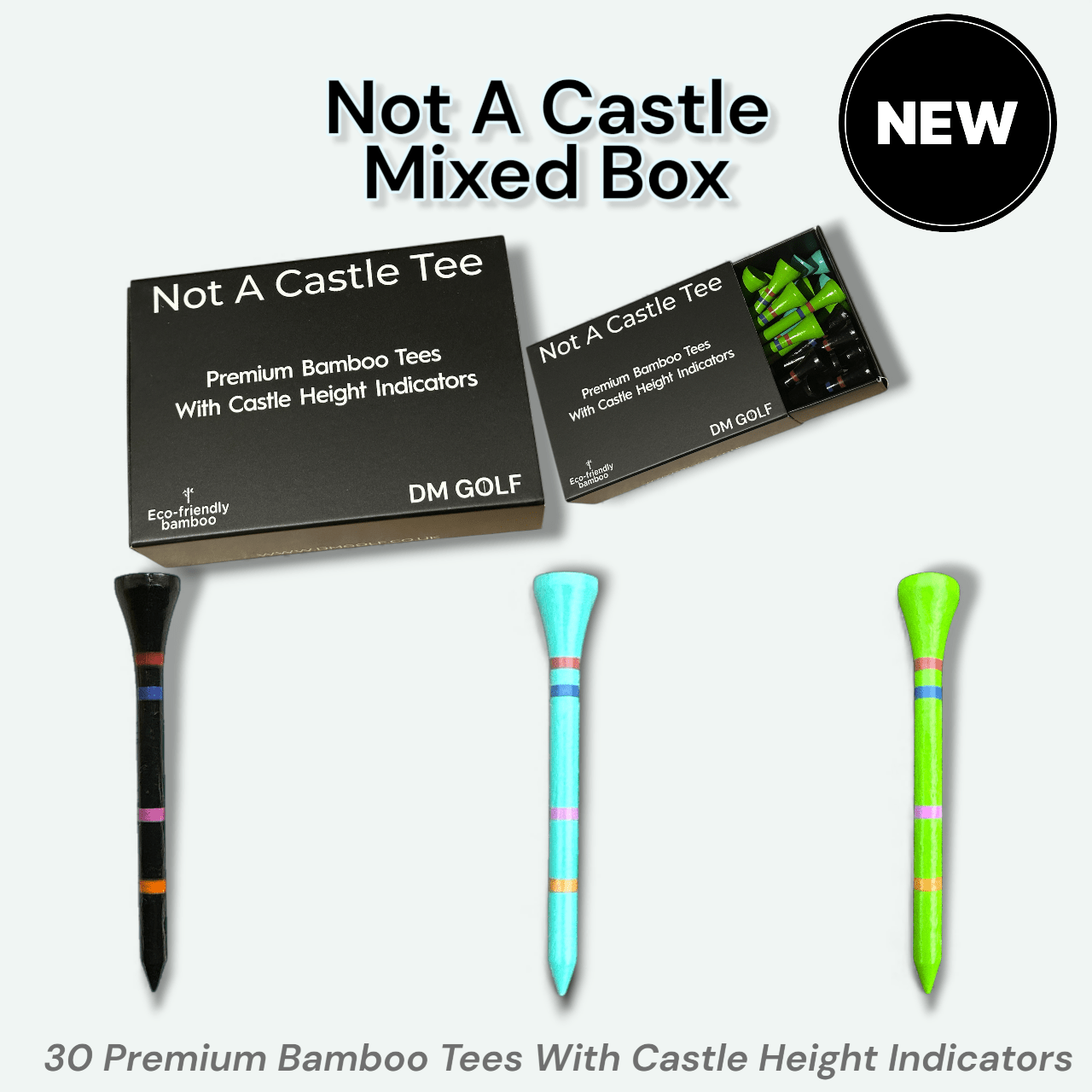 Not A Castle Tee Mixed Box – 30 Bamboo Tees  DM Golf
