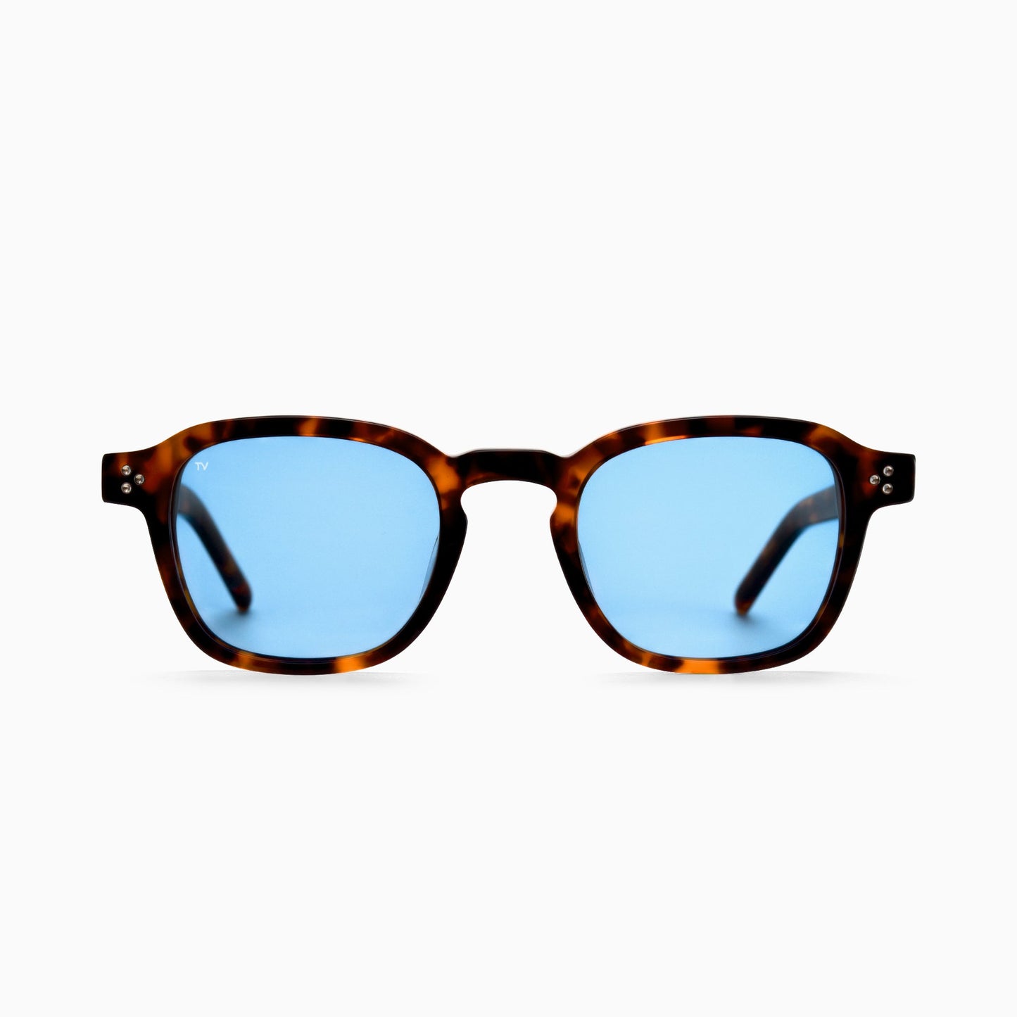 NEVA Polarised Sunglasses, Unisex, Brown Tortoise, Blue Gradient by TrueVivid