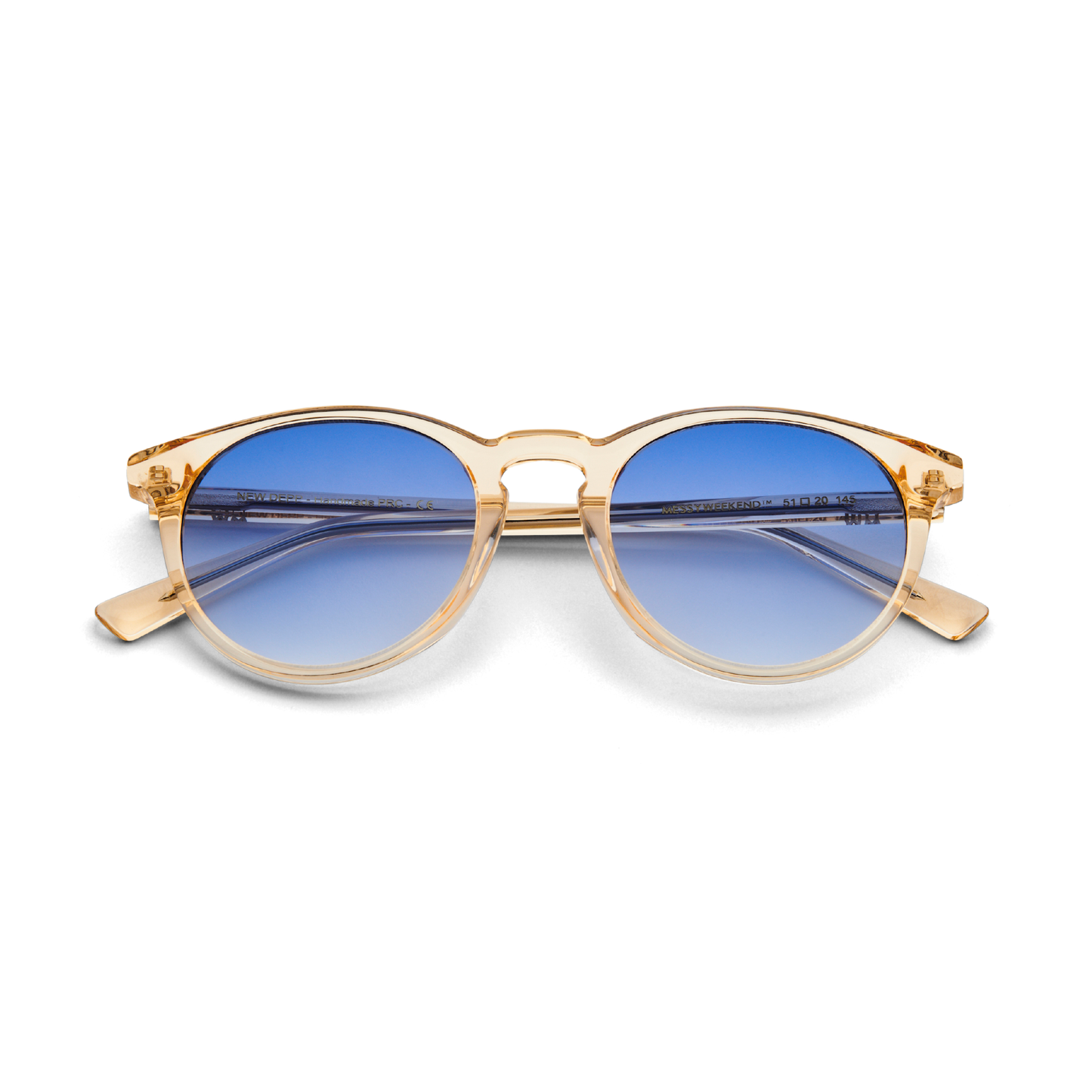 NOUVELLES lunettes de soleil DEPP Champagne Blue par Messy Weekend UK