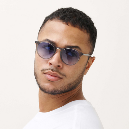 NEW DEPP Grey Crystal Blue Sunglasses by Messy Weekend UK