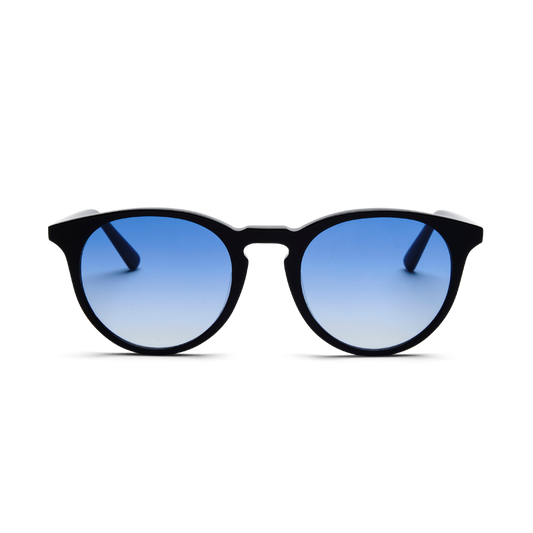 NOUVELLES lunettes de soleil DEPP noires dégradées de bleu par Messy Weekend UK Livraison gratuite