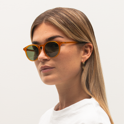 NEW DEPP Amber Green Sunglasses by Messy Weekend