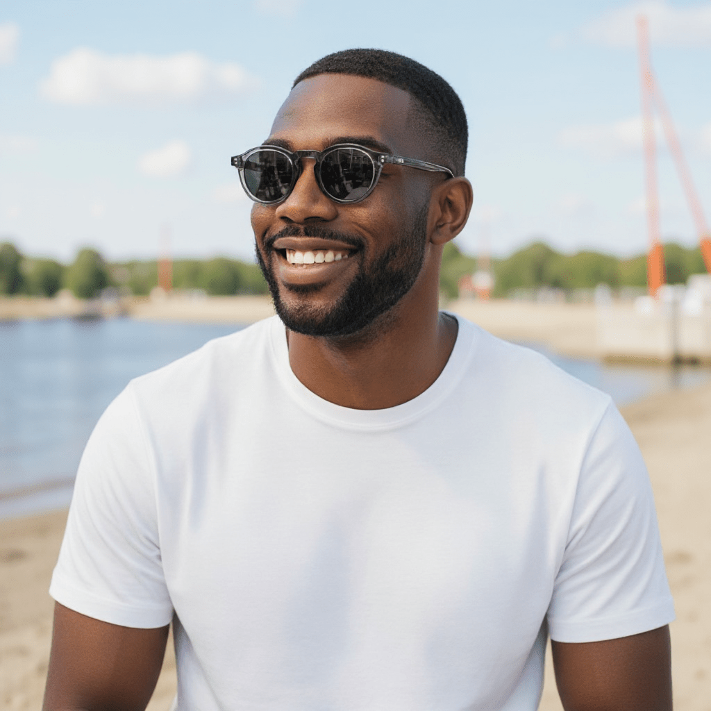 NORDEN, Essentials Polarised Sunglasses, Unisex, Blue Haze, Grey Lens by TrueVivid