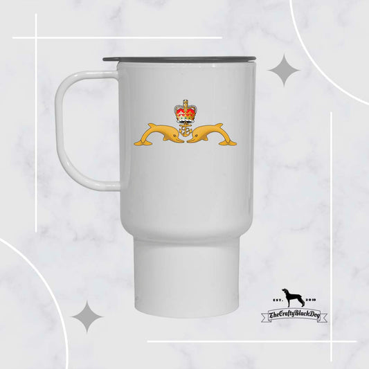 Royal Navy Submariner Dolphins Military Travel Mug 14oz