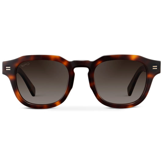NELSON Retro Thick Framed Polarized Men's Sunglasses in Havana Tortoise by WMP Eyewear