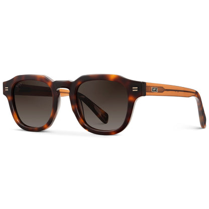NELSON Retro Thick Framed Polarized Men's Sunglasses in Havana Tortoise by WMP Eyewear