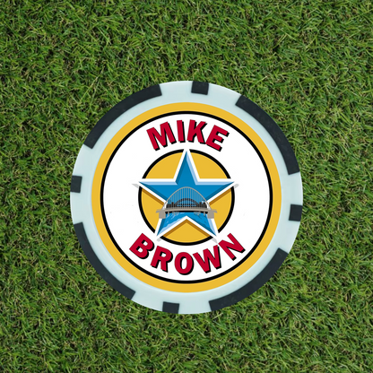 Personalised Newcastle United Fan Poker Chip Keyring