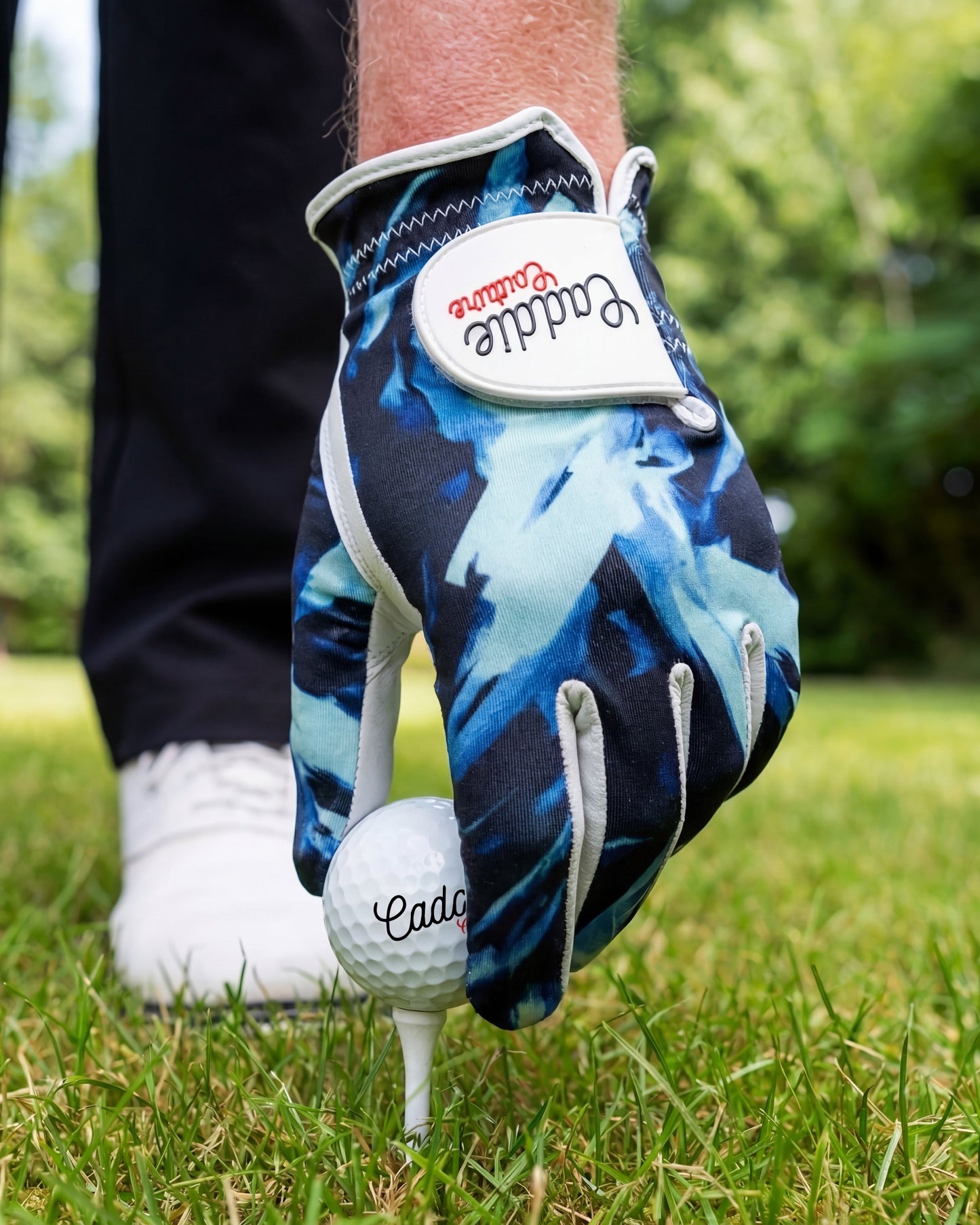 AAA Cabretta Leather Golf Glove, Ocean Blue, Breathable