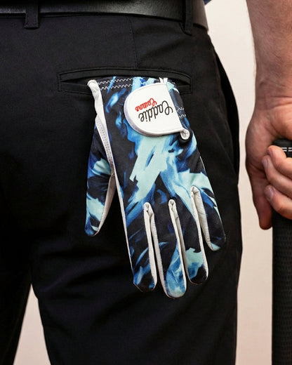 AAA Cabretta Leather Golf Glove, Ocean Blue, Breathable