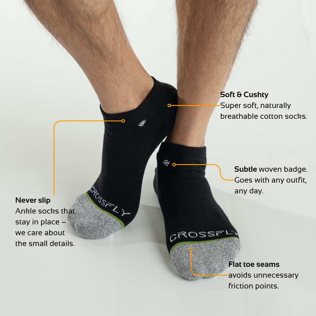 3-pack: Original Men's Low Cut Socks - Black