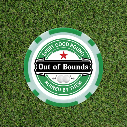 Heineken Themed Funny Golf Poker Chips