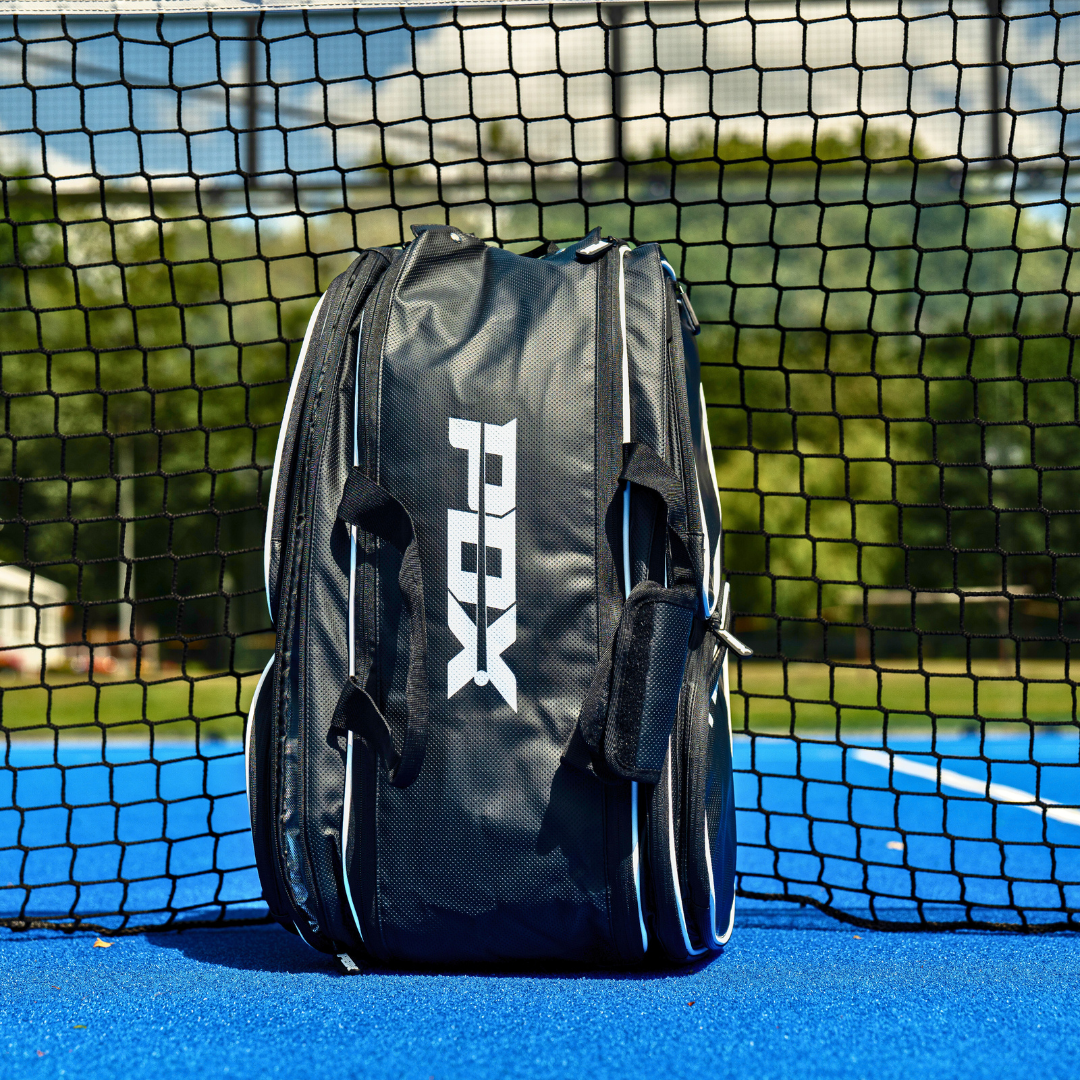 PDX Padel Racket Bag Black & White | Holds 2-4 Rackets | Backpack Convertible | Thermal Compartment