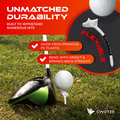 SWIFTEE 10 pack of Green Premium 10 Degree  83mm Golf Tees