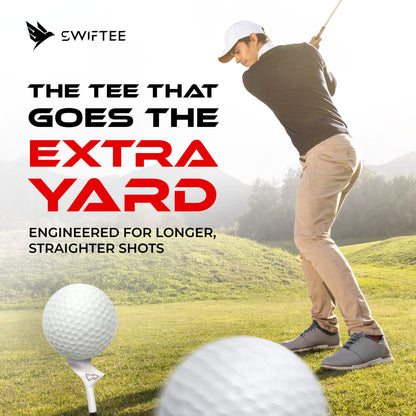 SWIFTEE 10 pack of White Premium 10 Degree  83mm Golf Tees