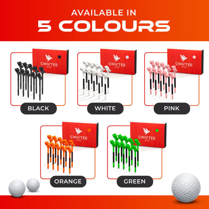 SWIFTEE 10 pack of Green Premium 10 Degree  83mm Golf Tees