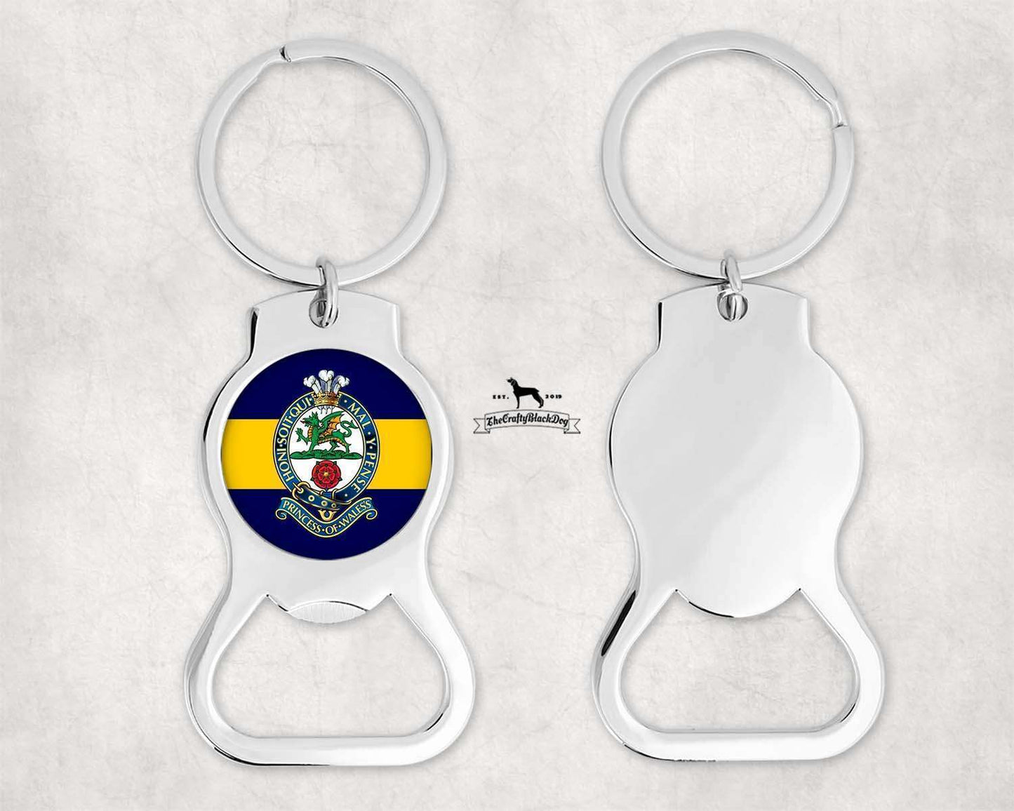 British Army Keyring Bottle Opener – Princess of Wales's Regiment