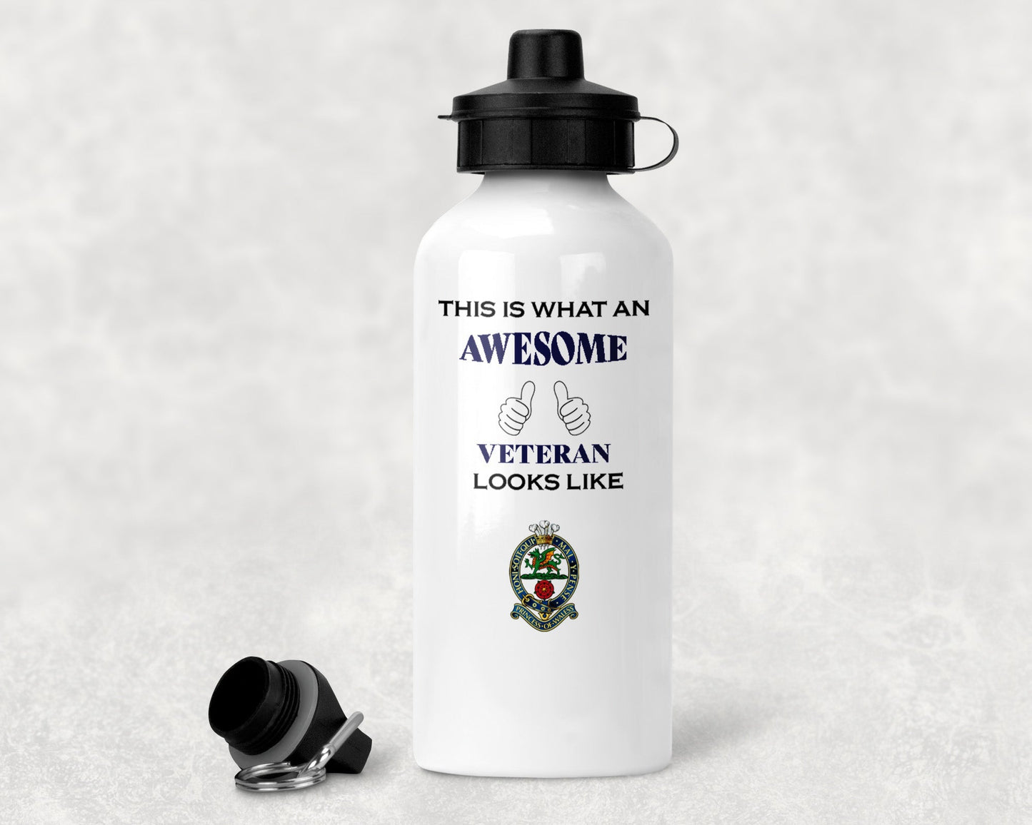 Princess of Wales's Royal Regiment - Veteran - Aluminium Water Bottle