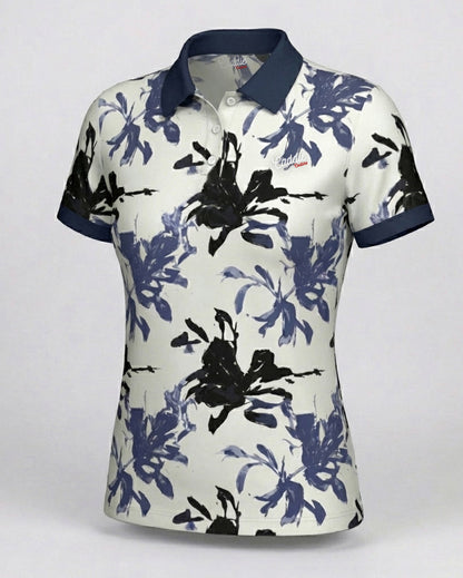 Women's Indigo Artistic Performance Golf Polo Shirt