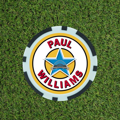 Personalised Newcastle United Fan Poker Chip Keyring