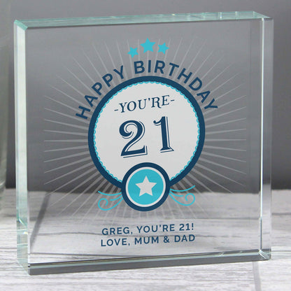 Personalised Birthday Large Crystal Token