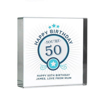 Personalised Birthday Large Crystal Token