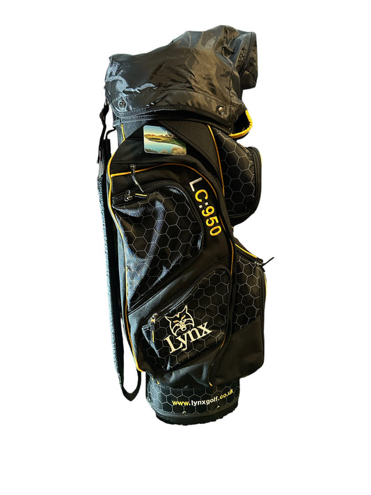 Lynx Black and Gold Cart/Trolley  Bag Like New