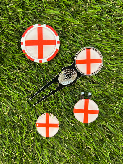 Flags of the World Traditional Pitchfork including 3 Flag markers and poker chip