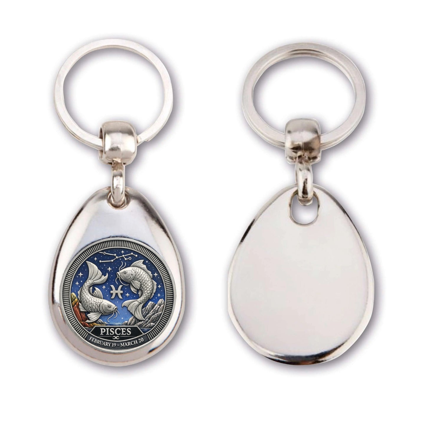 Personalized Zodiac Sign Key Ring – Astrology Gift Idea