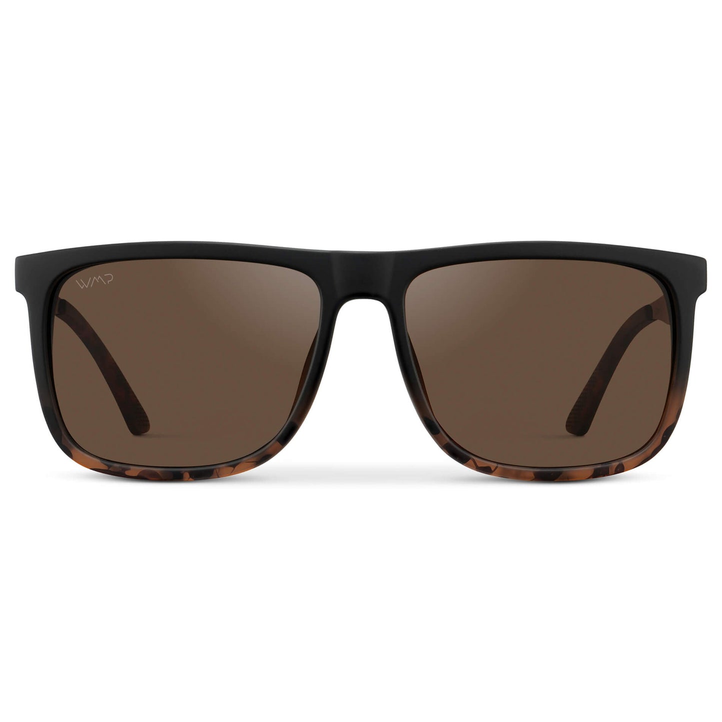 JACOB Rectangular Classic Men's Sunglasses in Matte Black Tortoise by WMP Eyewear