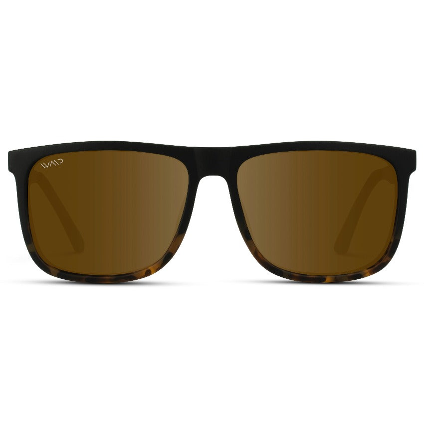 JACOB Rectangular Classic Men's Sunglasses in Matte Black Tortoise by WMP Eyewear