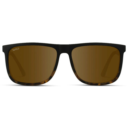 JACOB Rectangular Classic Men's Sunglasses in Matte Black Tortoise by WMP Eyewear