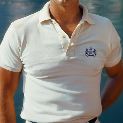 Men’s Cotton Piqué Polo Shirt – Classic Relaxed Fit